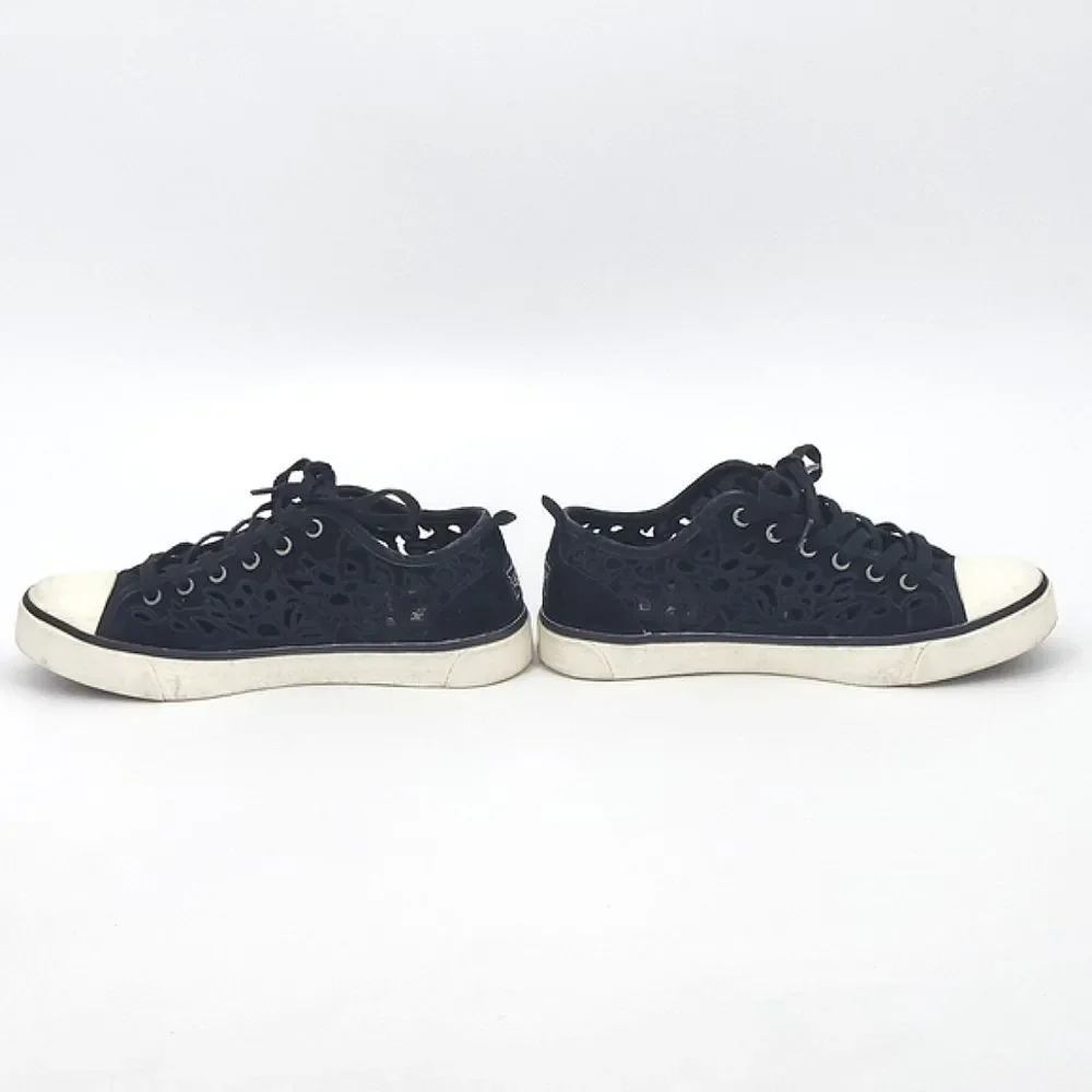 UGG Evera Cut Out Sneakers Shoes Womens Size 6 Black Suede Fairy Grunge Goth